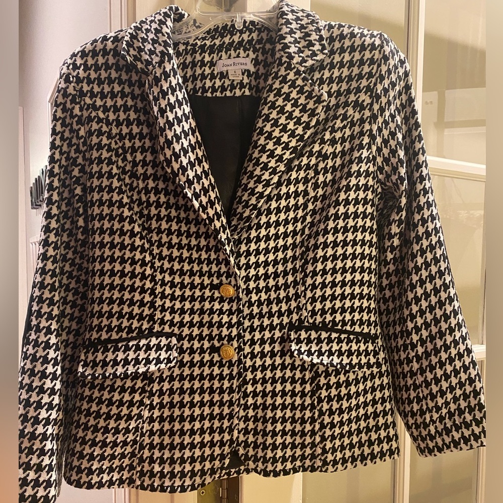 Joan Rivers Houndstooth Blazer Size 6